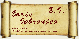 Boris Imbronjev vizit kartica